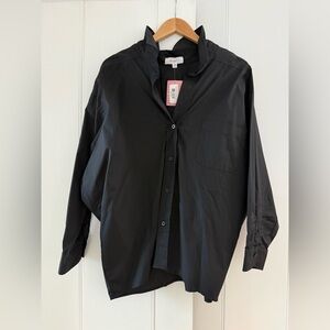 Women's Black Button Down Shirt